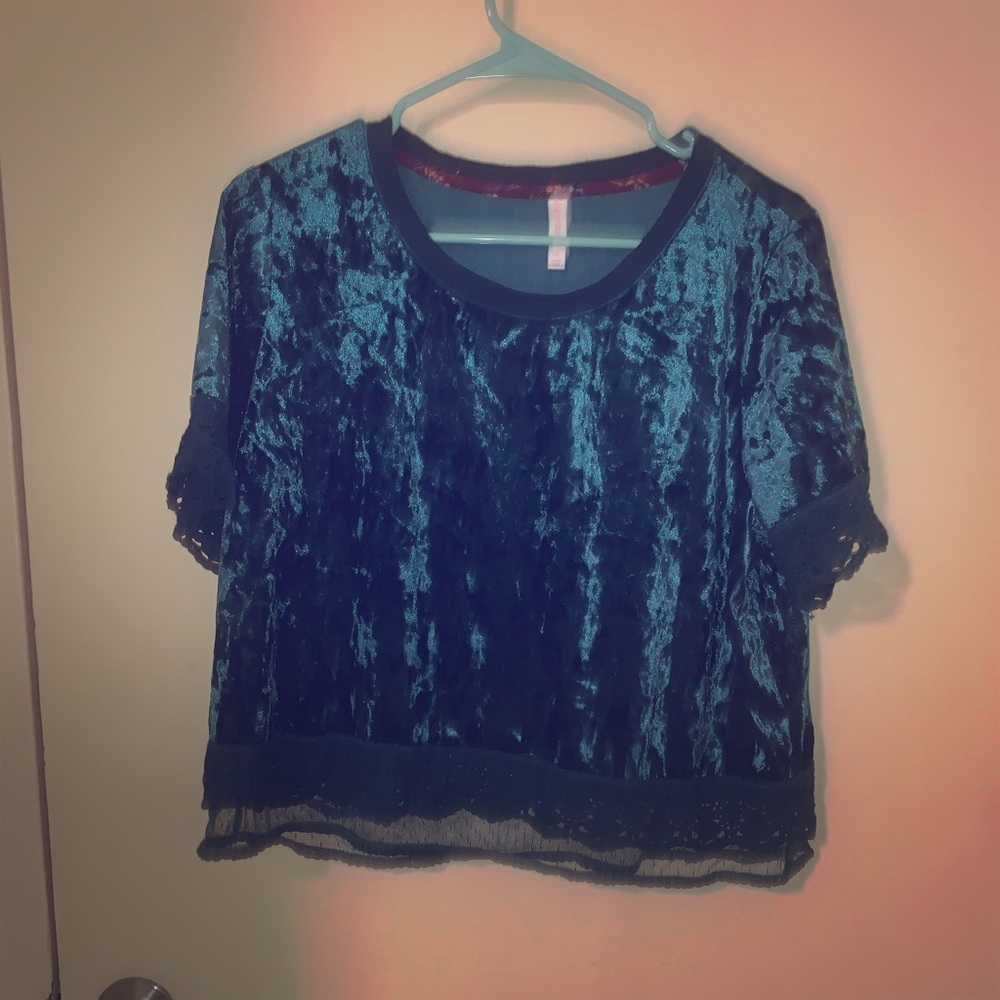 Velvet crop top
